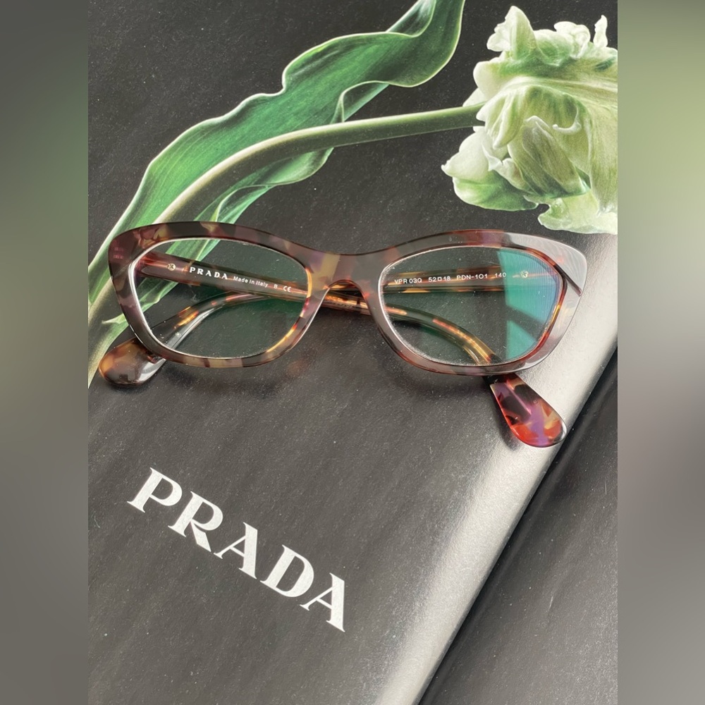 Prada VPR 03Q 52 18 PDN-101 140 Tortoise Glasses In Brown